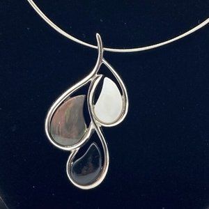 Lia Sophia Teardrop Mother-of-Pearl Pendant Necklace